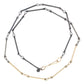 Mixed Metals Gold Infinity Bar Chain Necklace
