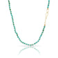 Hand Knotted Turquoise and Gold Necklace