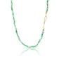 Hand Knotted Chrysoprase and Gold Necklace