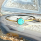 Turquoise and Diamond Gold Moon Bracelet