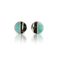 Iron Buffalo and Amazonite Inlay Stud Earrings