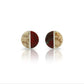 Sonoran Sunrise Jasper and Fossilized Coral Inlay Stud Earrings