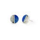 Plume Agate and Lapis Inlay Stud Earrings