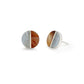 Carnelian and Blue Lace Agate Inlay Stud Earrings