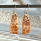 Agatized Coral, Diamond and Gold Earrings