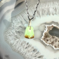 Lemon Chrysoprase and Diamond Mini Gold Pendant