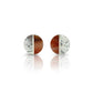 Carnelian and Dendritic Opal Agate Inlay Stud Earrings