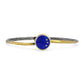 Lapis and Diamond Gold Moon Bracelet