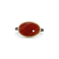 Carnelian and Diamond Elliptical Orbit Gold Ring