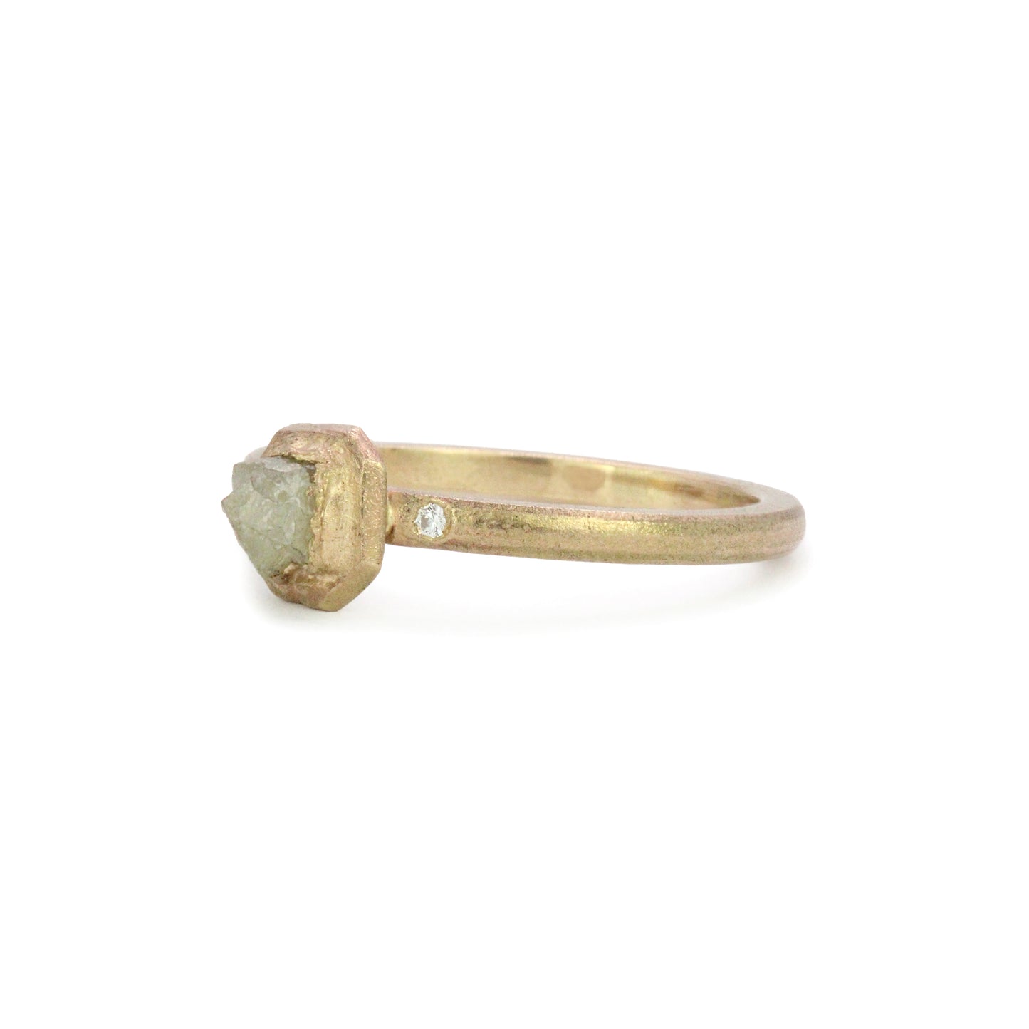 Raw Radiance Diamond Gold Ring