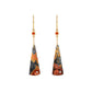 Maligano Jasper, Sapphire, and Diamond Gold Triangle Earrings