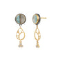 Gilalite in Quartz and Diamond Gold Earrings