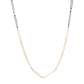 Mixed Metals Elongated Gold Paperclip Link Layering Necklace