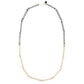 Mixed Metals Elongated Gold Paperclip Link Layering Necklace