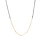 Mixed Metals Elongated Gold Paperclip Link Chain Necklace