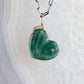 Emerald and Diamond Gold Heart Charm