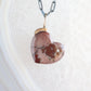 Owyhee Dendritic Jasper and Diamond Gold Heart Charm