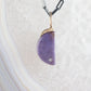 Purple Jade and Diamond Gold Moon Charm