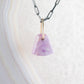 Amethyst and Diamond Gold Pebble Charm