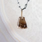 Montana Agate and Diamond Gold Pebble Charm