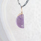 Amethyst and Diamond Gold Moon Charm