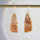 Agatized Coral, Diamond and Gold Earrings