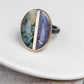 Tanzanite and Ocean Jasper Gold Inlay Kintsugi Ring