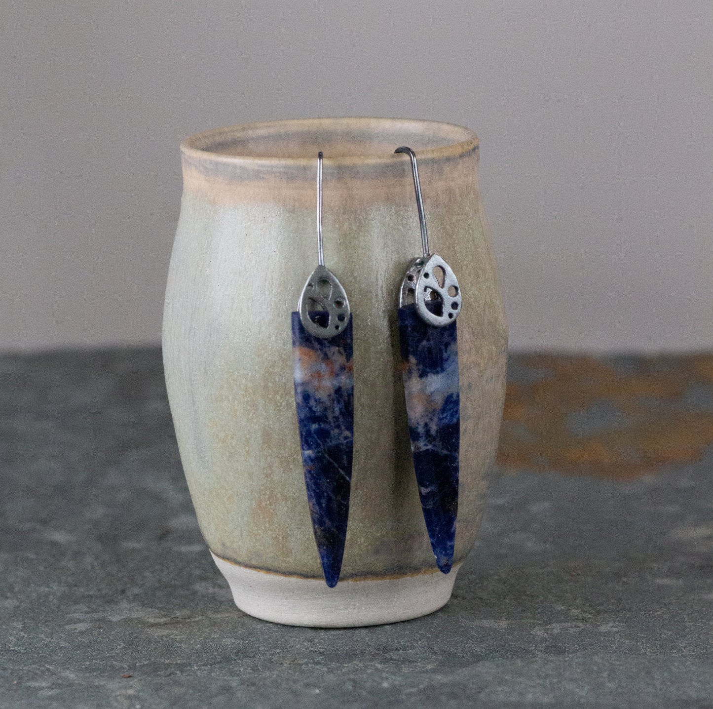 Sodalite Mineral Earrings