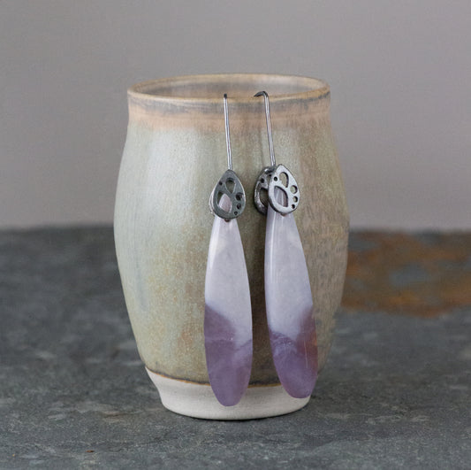 Purple Opal Mineral Earrings