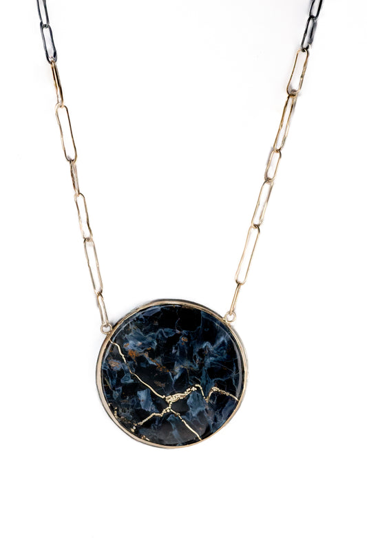 Pietersite Gold Kintsugi Necklace