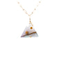 polkadot agate intarsia mountain charm