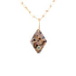 montana agate and sapphire gold mini diamond charm