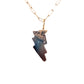 Mookatite Jasper and Diamond Gold Bolt Mini Charm