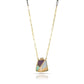 Ruby, Opal and Diamonds Gold Inlay Necklace
