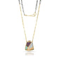 Ruby, Opal and Diamonds Gold Inlay Necklace