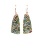 Ocean Jasper diamonds gold earrings