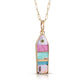 Opal, Pearl and Montana Sapphire Gold Inlay Fish Pendant