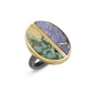 Tanzanite and Ocean Jasper Gold Inlay Kintsugi Ring