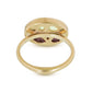 Dinosaur Bone, Chrysoprase and Diamonds Equinox Intarsia Gold Ring
