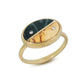 Guatemalan Jade, Agate and Diamonds Equinox Intarsia Gold Ring
