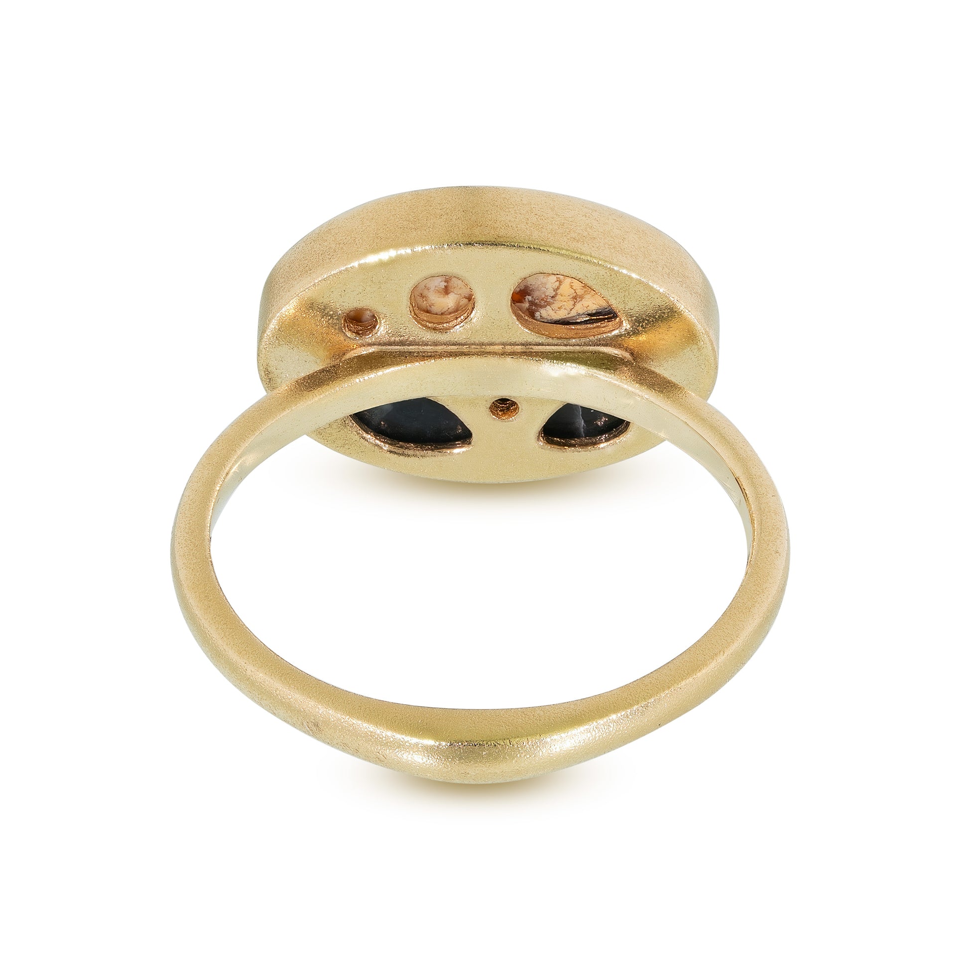 Guatemalan Jade, Agate and Diamonds Equinox Intarsia Gold Ring