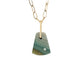 Gary Green Jasper and Diamond Gold Pebble Charm