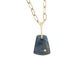 Sapphire and Diamond Gold Pebble Charm