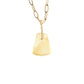Citrine and Diamond Gold Pebble Charm