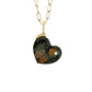 Whiskey Creek Jasper and Diamond Gold Heart Charm