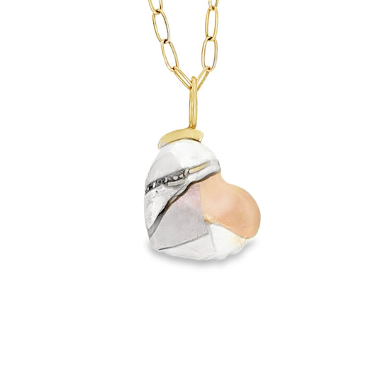 Mookatite Jasper Gold Kintsugi Heart Charm
