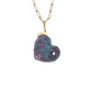 Ruby in Kyanite and Diamond Gold Heart Charm