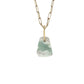 Jade and Diamond Gold Pebble Charm