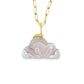 Morning Mist Agate and Diamonds Gold Cloud Charm