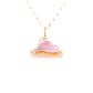 agate charm with diamonds gold bail
